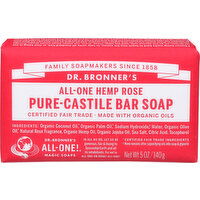 Dr. Bronner's Bar Soap All-One Hemp Rose - 5 Ounce