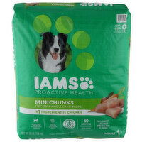 IAMS Dog Food, Chicken & Whole Grain Recipe, Minichunks, Adult 1+ - 30 Pound