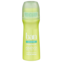 Ban Unscented Antiperspirant Deodorant - 3.5 Fluid Ounce