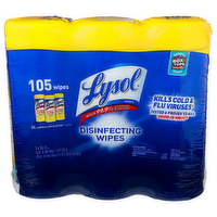 Lysol 3x Lemon & Lime Blossom Brand II Disinfecting Wipes - 7.3 Ounce - 3 Count
