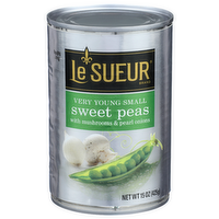 Le Sueur With Mushrooms & Pearl Onions Brand Very Young Small Sweet Peas - 15 Ounce