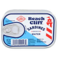 Beach Cliff Served In Water Sardines - 3.75 Ounce