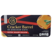 Cracker Barrel Cheddar Cheese Cuts Extra Sharp Yellow - 0.292 Ounce - 24 Count