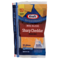 Kraft Cheddar Cheese Sharp Big Slice - 0.8 Ounce - 10 Count