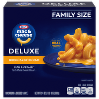 Kraft Deluxe Family Size Original Cheddar Macaroni & Cheese Dinner - 24 Ounce
