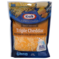 Kraft Shredded Triple Cheddar Cheeses - 8 Ounce