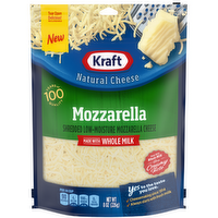 Kraft Mozzarella Shredded Cheese With Whole Milk, Bag - 8 Ounce