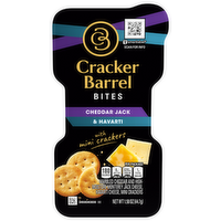 Cracker Barrel Bites Cheddar Jack, Havarti With Mini Crackers Tray - 1.58 Ounce