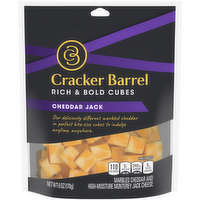 Cracker Barrel Rich & Bold Cheddar Jack Marbled Cheese Cubes, Bag - 6 Ounce