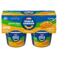 Kraft Gluten Free Original Mac & Cheese Macaroni And Dinner, Pack, Cups - 1.9 Ounce