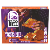 Taco Bell Hot Seasoned Flavor Crunchy Shells, Box - 12 Count