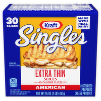 Kraft Singles Extra Thin American Slices, Pack - 16 Ounce
