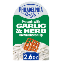 Philadelphia To Go Pretzels With Garlic & Herb Cream Cheese Dip - 2.6 Ounce