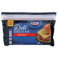Kraft Pasteurized Process American Cheese With Added Calcium - 0.667 Ounce - 24 Count