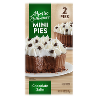 Marie Callender's Chocolate Satin Mini Pies, Thaw & Enjoy Frozen Dessert, ., 2 Pies - 6 Ounce