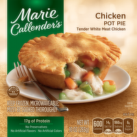 Marie Callender's Tender White Meat Chicken Pot Pie, Single Serve Frozen Meal - 10 Ounce
