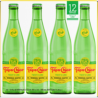 Topo Chico Twist Of Lime Mineral Water Glass Bottles - 12 Fluid Ounce - 12 Count