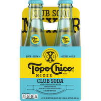Topo Chico Mixer Club Soda Glass Bottle, , 4 Pack - 28.4 Fluid Ounce