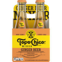 Topo Chico Ginger Beer Mixer Glass Bottles - 7.1 Fluid Ounce - 4 Count
