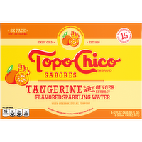 Topo Chico Sabores Tangerine With Ginger Extract Cans, , 8 Pack - 96 Fluid Ounce