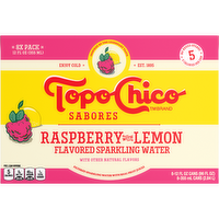 Topo Chico Raspberry With Lemon Sparkling Water Cans - 12 Fluid Ounce - 8 Count