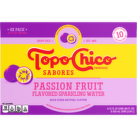 Topo Chico Passionfruit Sparkling Water Cans - 96 Fluid Ounce