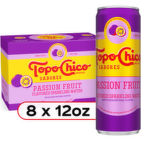Topo Chico Passionfruit Sparkling Water Cans - 96 Fluid Ounce