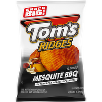 Tom's Mesquite BBQ Flavored Ridge Potato Chips - 2.5 Ounce