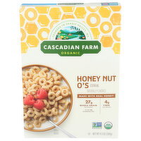 Cascadian Farm Organic Honey Nut O's Whole Grain Oat And Barley Cereal - 9.5 Ounce