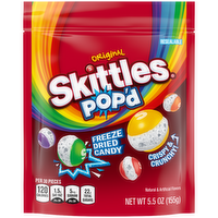 Skittles Pop'd Originals Freeze Dried Candy, Bag - 5.5 Ounce