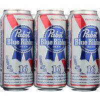 Pabst Blue Ribbon Beer 6 Pk Cans - 16 Fluid Ounce - 1 Count
