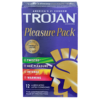 Trojan Pleasure Pack Condoms - 12 Count