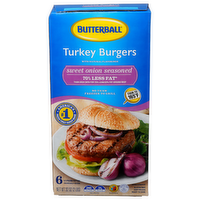 Butterball Sweet Onion Seasoned Turkey Burgers - 5.333 Ounce - 6 Count