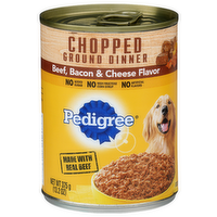 Pedigree Beef, Bacon & Cheese Flavor Chopped Ground Dinner Food For Dogs - 13.2 Ounce