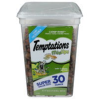 Temptations Treats For Cats, Catnip Fever, Chicken Catnip & Cheese Flavors, Super Value Size - 30 Ounce