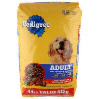 Pedigree Food For Dogs, Grilled Steak & Vegetable Flavor, Adult, Value Size - 44 Pound
