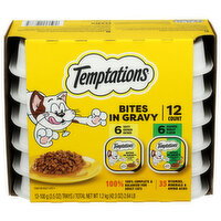 Temptations Chicken & Seafood Variety Wet Cat Food Bites In Gravy Flavor - 0.1 Kilogram - 12 Count