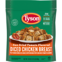 Tyson Grilled And Ready Tyson Frozen Sun Dried Tomato Flavored Diced Chicken Breast - 20 Ounce