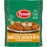 TYSON Frozen Lightly Breaded Honey Boneless Chicken Bites - 20 Ounce