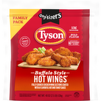 TYSON ANYTIZERS Any'tizers Frozen Buffalo Style Hot Wings Family Pack - 2.5 Pound