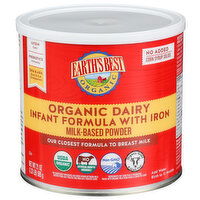 Earth's Best Organic Dairy Infant Formula with Iron - 21 Ounce