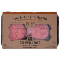 Schweid & Sons Beef Burgers, Fresh Ground, Butcher's Blend - 5.3 Ounce - 4 Count