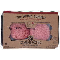 Schweid & Sons Beef Chuck Burgers, Ground, Prime - 5.3 Ounce - 4 Count