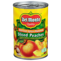 Del Monte Harvest Spiced Flavored In Naturally Extra Light Syrup Sliced Peaches - 15 Ounce