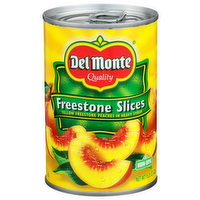 Del Monte Freestone Slices In Heavy Syrup Yellow Peaches - 15.25 Ounce