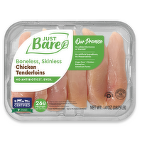 Just Bare Brand Boneless Skinless Chicken Tenderloins - 0.88 Pound