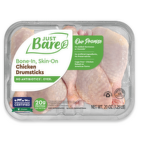 Just Bare Brand Chicken Drumsticks - 1.25 Pound