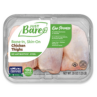 Just Bare Brand Chicken Thighs - 1.25 Pound