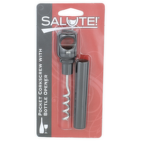 Salute! Pocket Corkscrew With Bottle Opener - 1 Each