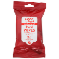 Good To Go Antibacterial Hand Wipes - 15 Count